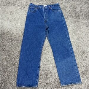 Levi's Premium Women’s Ribcage Straight Ankle Button Fly Jeans Blue 32x29